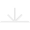 Ekena Millwork Saratoga Architectural Grade PVC Gable Bracket, 84"W x 42"H x 2"D x 4"F, 12/12 Pitch GBP084X42X0204SAR00 - alternate 3